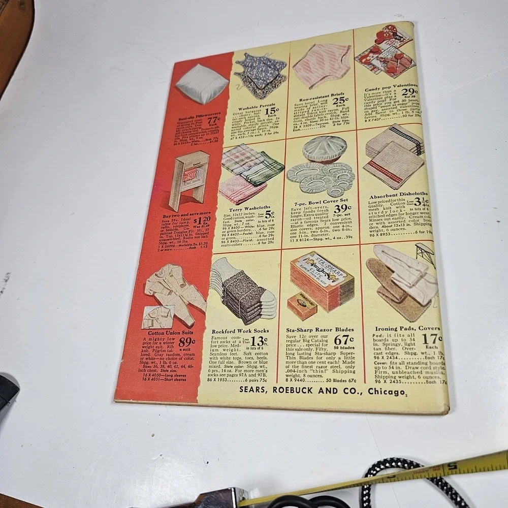 Vintage Sears Roebuck & Co Winter Spring  1943 Catalog Rare WWII Era Missing